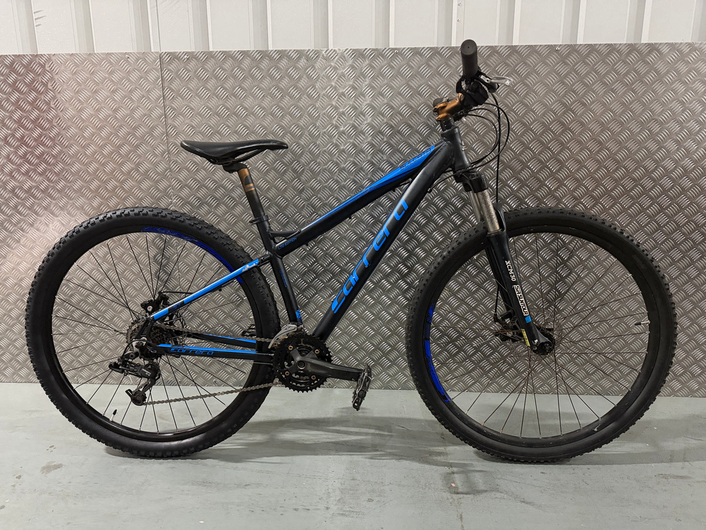 Carrera Sulcata Small Frame (16”) 29 inch wheels Mountain Bike Blue Black